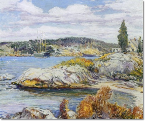 Maine Coast Booths Bay Charles Reiffel tablo - Dekolata