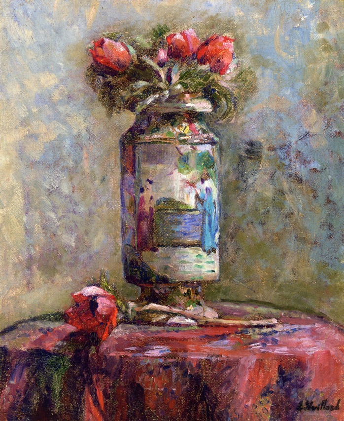 Anemones in a Chinese (1900) Édouard Vuillard tablo - Dekolata