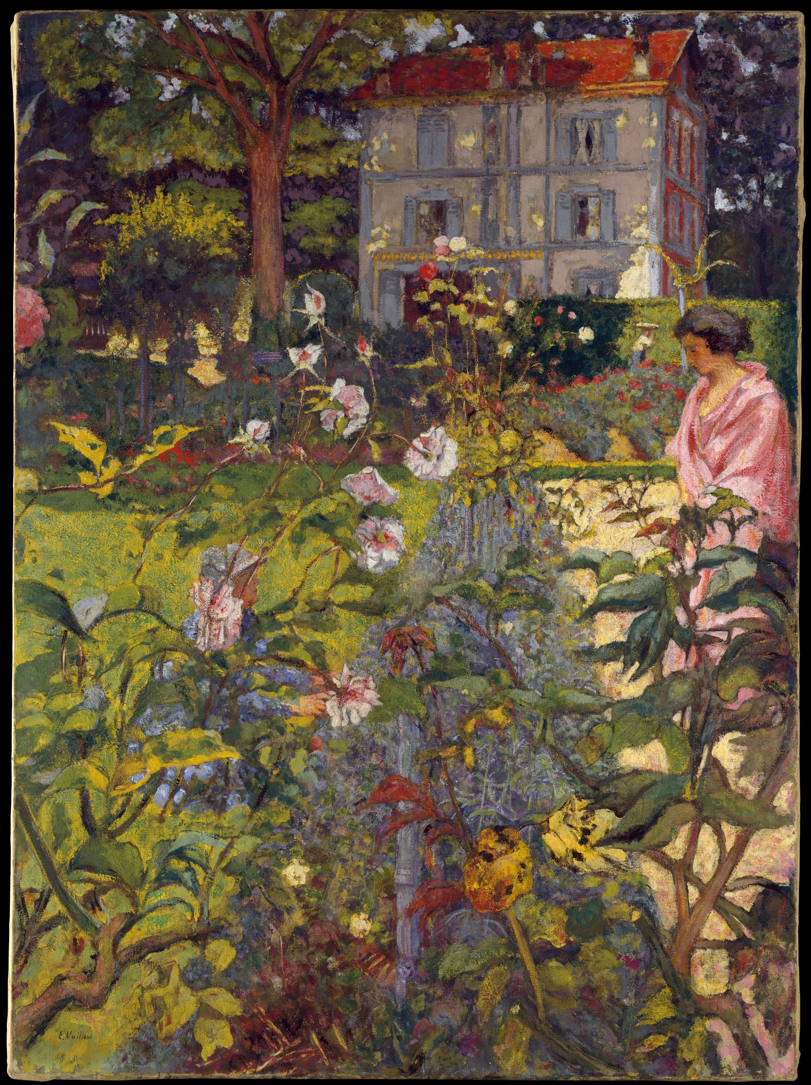 Garden at Vaucresson (1920) – Édouard Vuillard Tablo