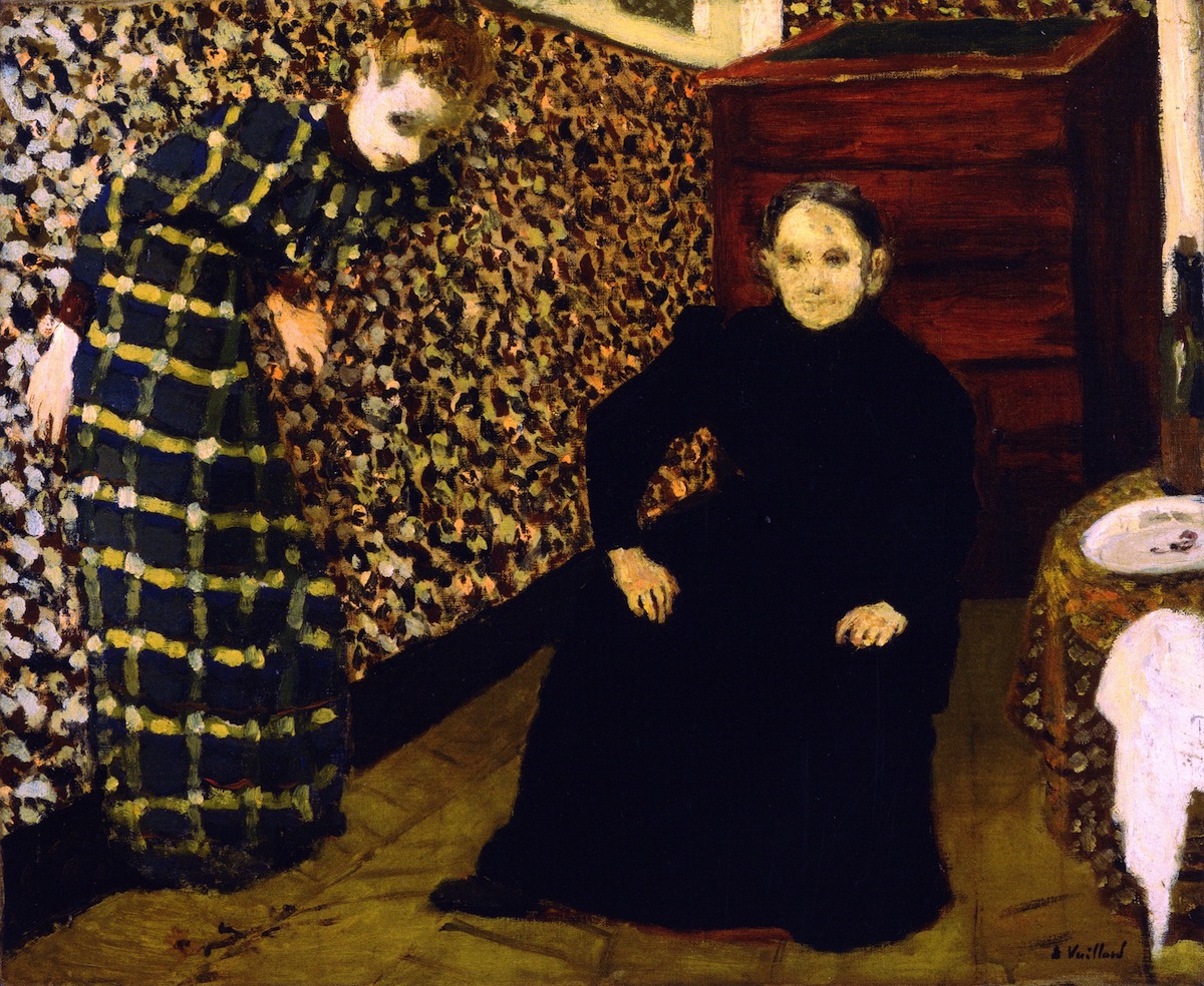 Interior with mother and sister of the artist (1893) Édouard Vuillard tablo - Dekolata