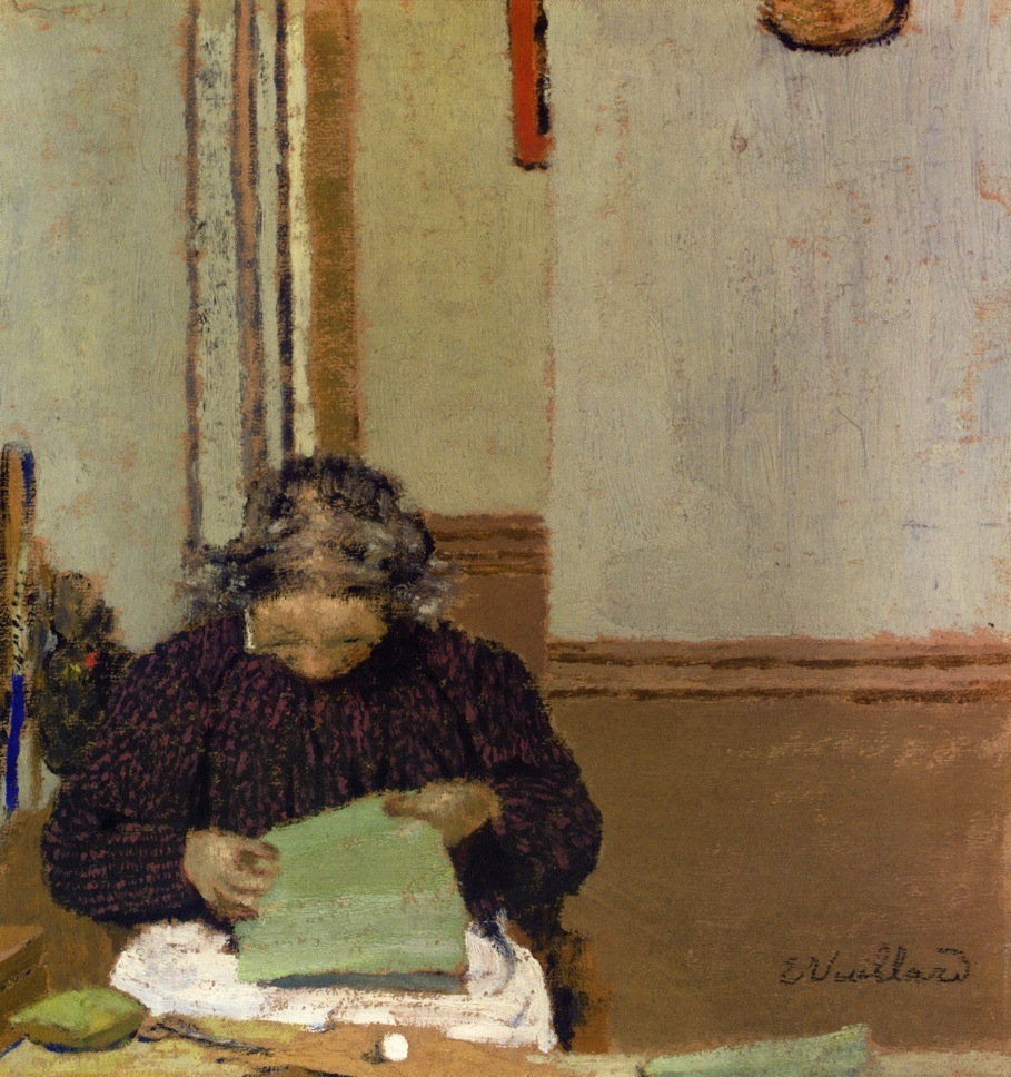 Madame Vuillard Cousant (1895) Édouard Vuillard tablo - Dekolata