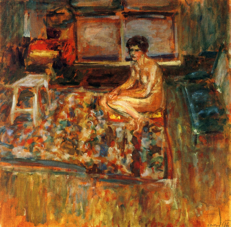 Nude on an Orange Rug (1909) Édouard Vuillard tablo - Dekolata
