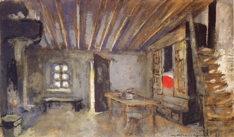 Studio Interior, Model for the Scenery of La Lepreuse (1919) – Édouard Vuillard Tablo