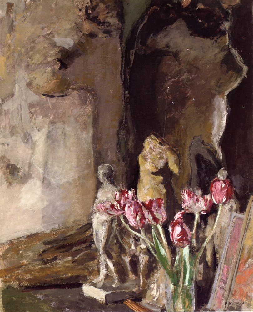 Tulips and Statuettes (1919) – Édouard Vuillard Tablo
