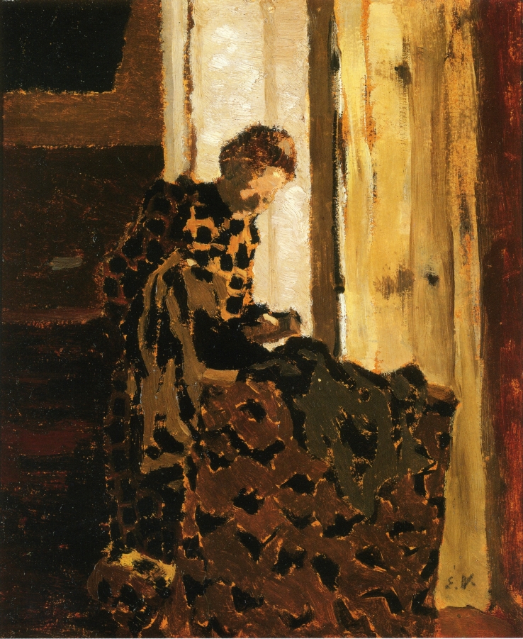 Woman Brushing a Garment (1891) – Édouard Vuillard Tablo