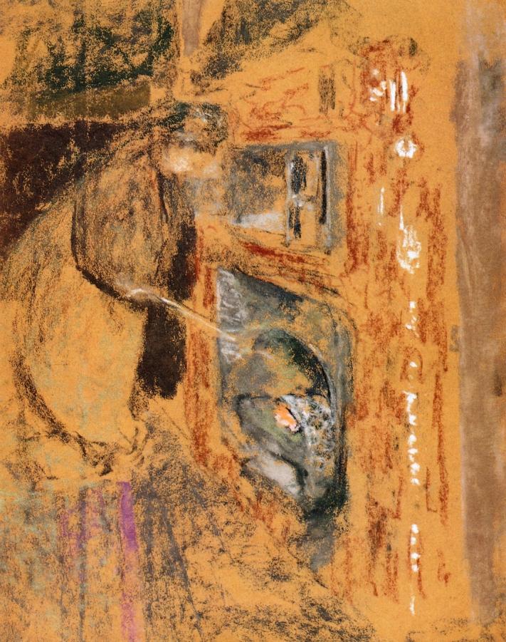 Woman in Front of the Fireplace (1915) Édouard Vuillard tablo - Dekolata