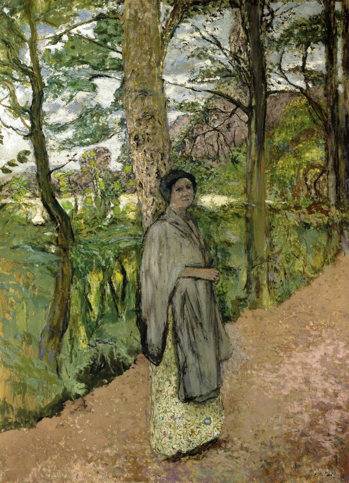 Woman in Grey in a Lane (1913) Édouard Vuillard tablo - Dekolata