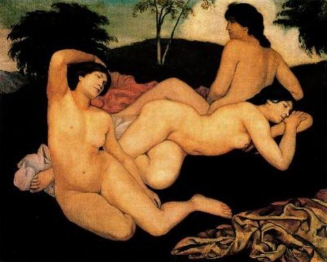 After the Bath (The Nymphs) (1908) Émile Bernard tablo - Dekolata