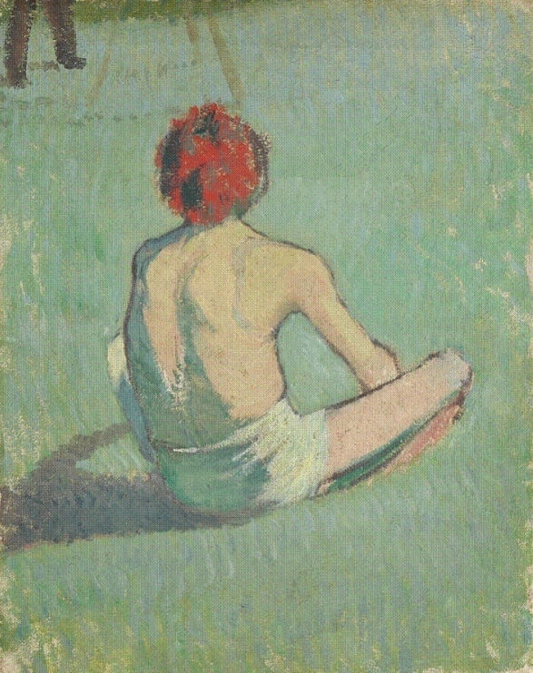 Boy in the grass (1886) Émile Bernard tablo - Dekolata