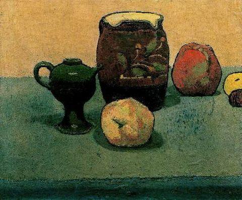 Earthware Pot and Apples (1887) Émile Bernard tablo - Dekolata