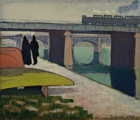 Iron Bridges at Asniéres (1887) – Émile Bernard Tablo