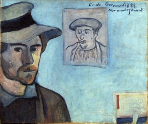 Self Portrait with Portrait of Gauguin (1888) – Émile Bernard Tablo