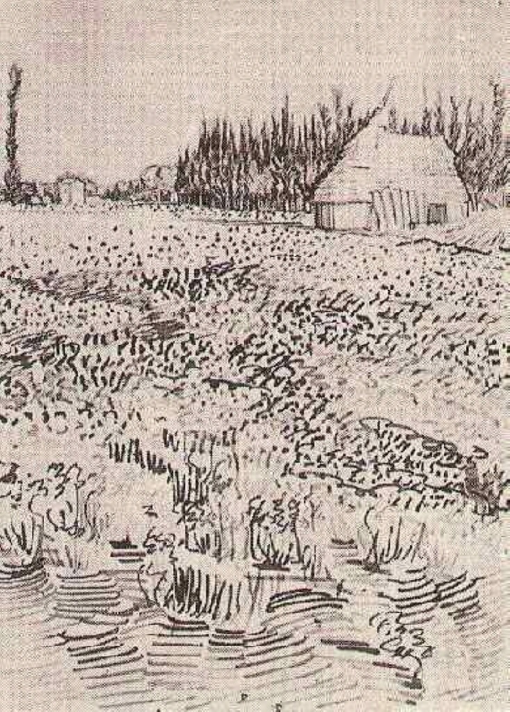 Landscape with Hut in the Camargue (1888) Vincent van Gogh tablo - Dekolata