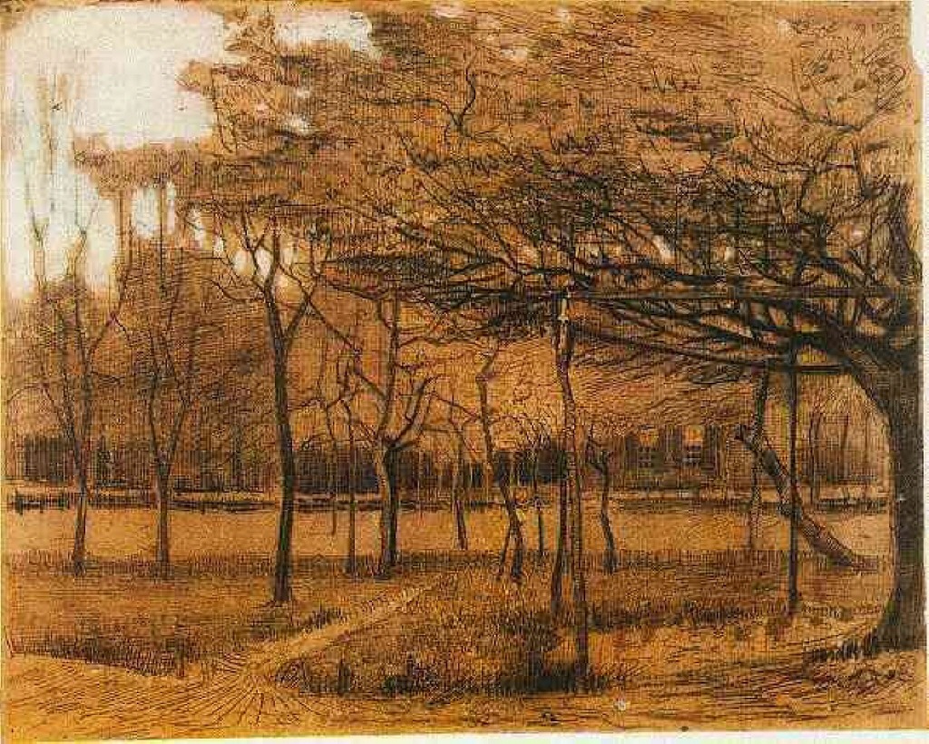 Landscape with Trees (1881) Vincent van Gogh tablo - Dekolata