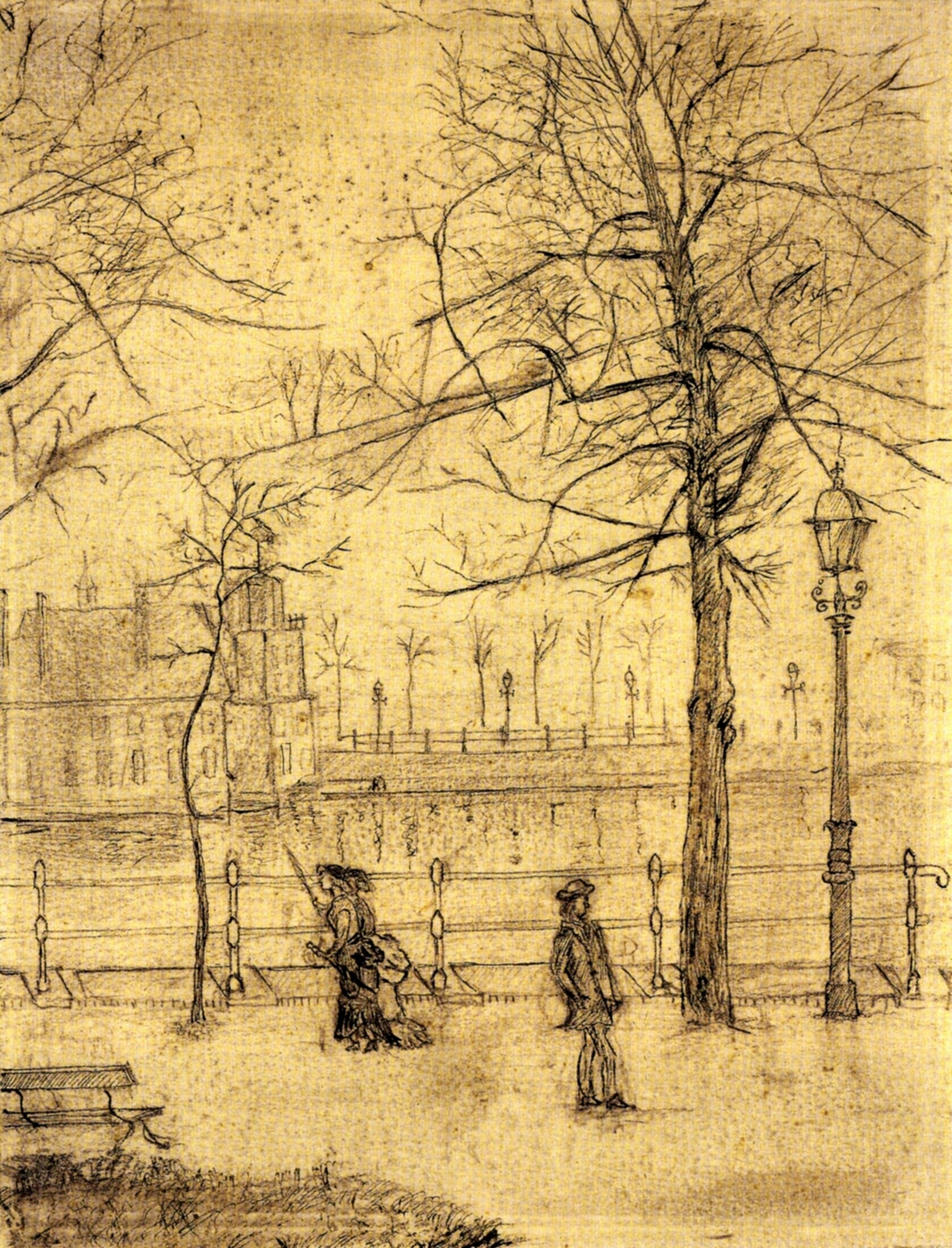 Lange Vijverberg, Hague (1883) Vincent van Gogh tablo - Dekolata