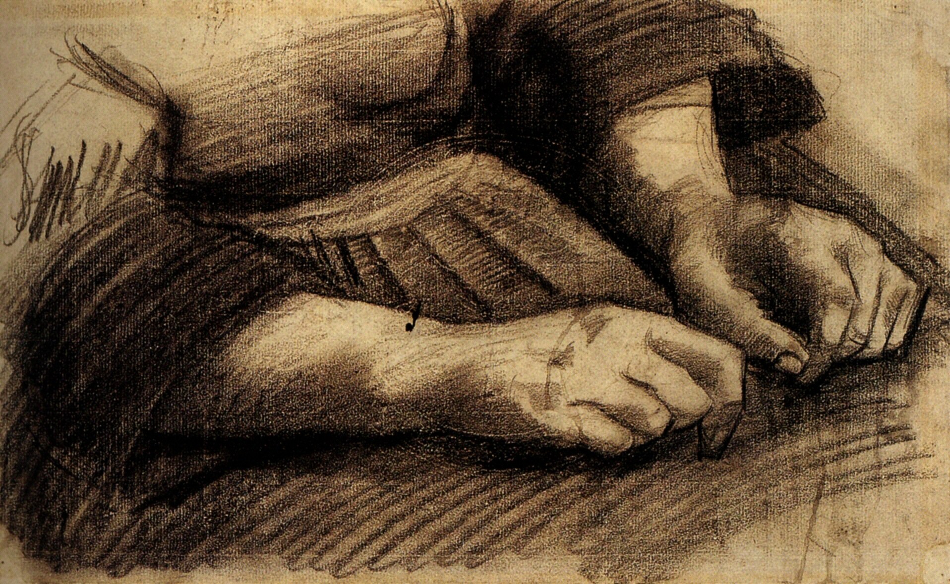 Lap with Hands (1885) Vincent van Gogh tablo - Dekolata