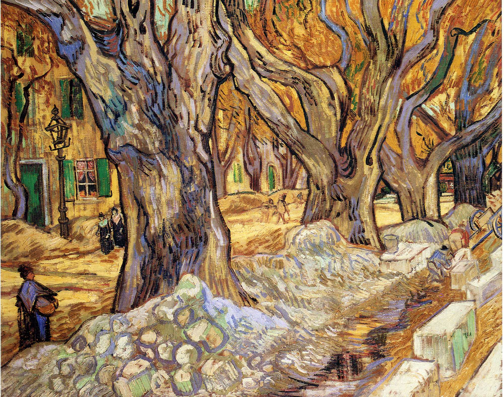 Large Plane Trees (1889) Vincent van Gogh tablo - Dekolata