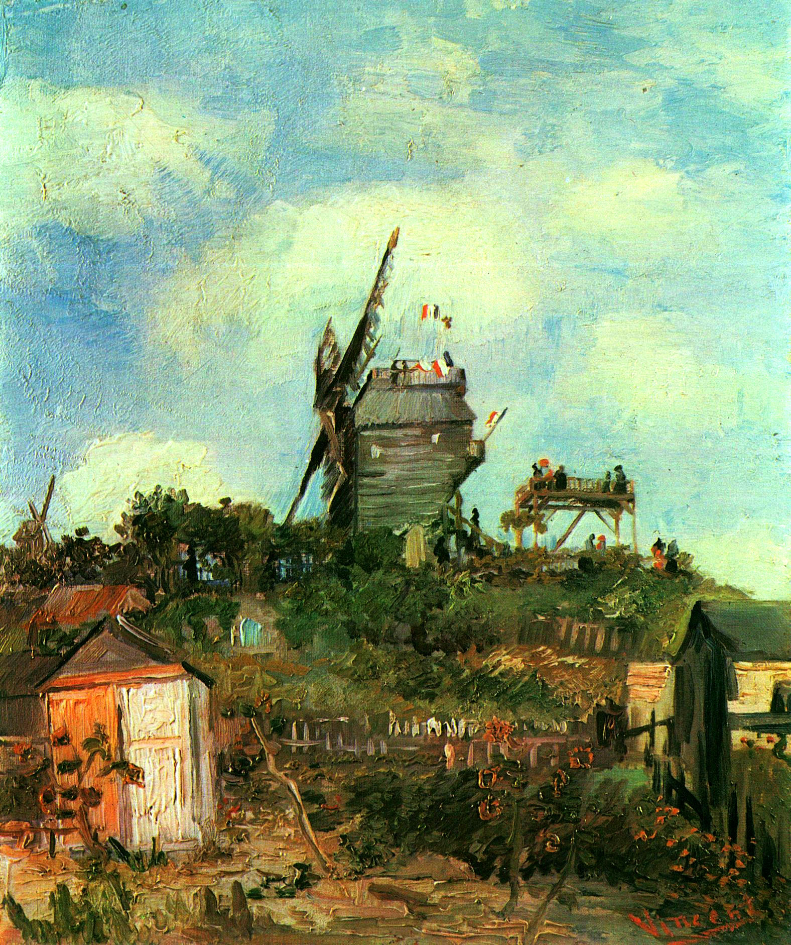 Le Moulin de la Gallette 3 (1886) Vincent van Gogh tablo - Dekolata