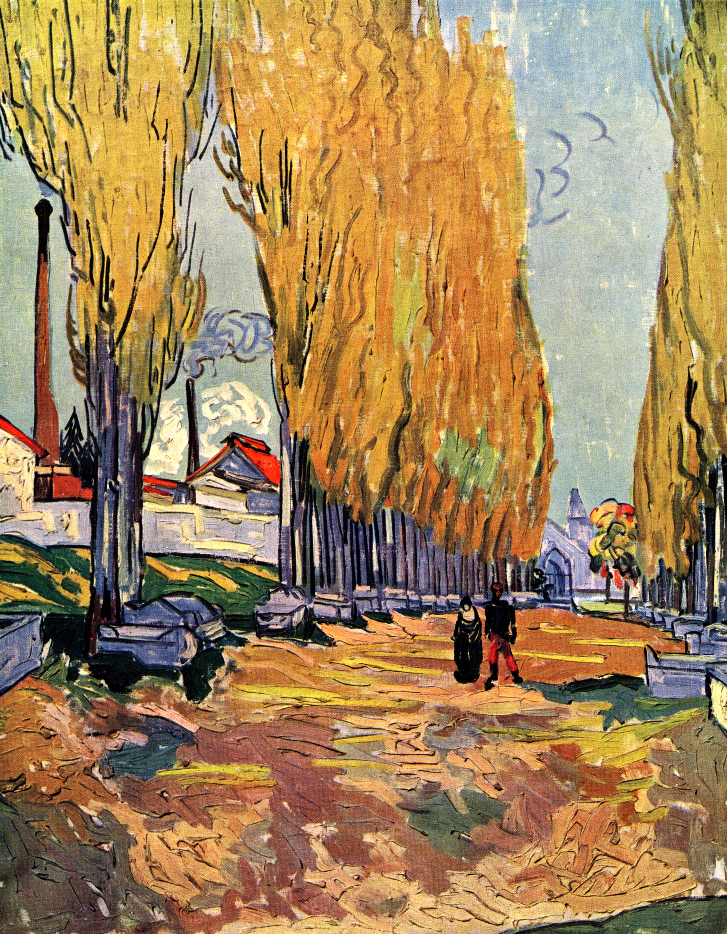 Les Alyscamps (1888) Vincent van Gogh tablo - Dekolata