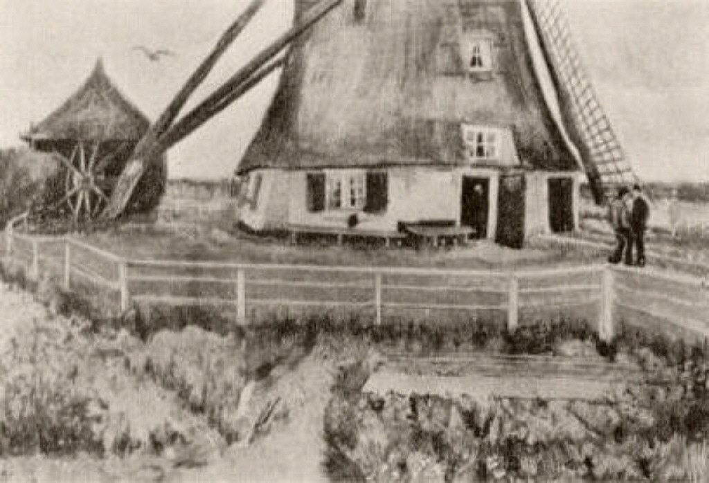 Lower Part of the Windmill De Laakmolen (1882) – Vincent van Gogh Tablo