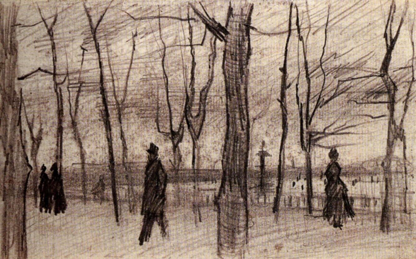 Luxembourg Garden in Paris (1887) Vincent van Gogh tablo - Dekolata