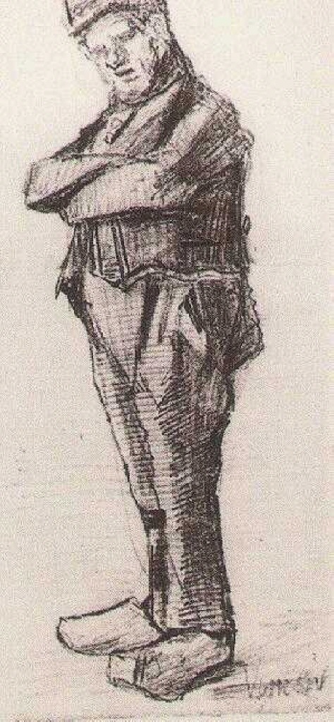 Man, Standing with Arms Folded (1882) Vincent van Gogh tablo - Dekolata