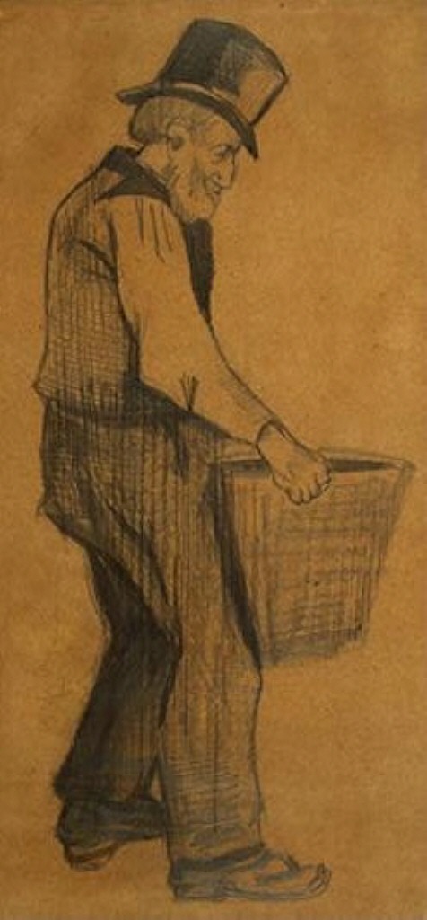 Man Carrying Peat (1882) Vincent van Gogh tablo - Dekolata