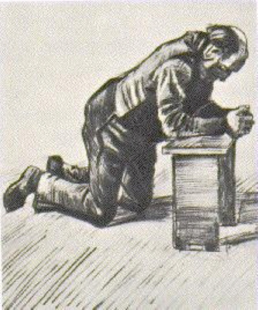Man Praying (1883) Vincent van Gogh tablo - Dekolata