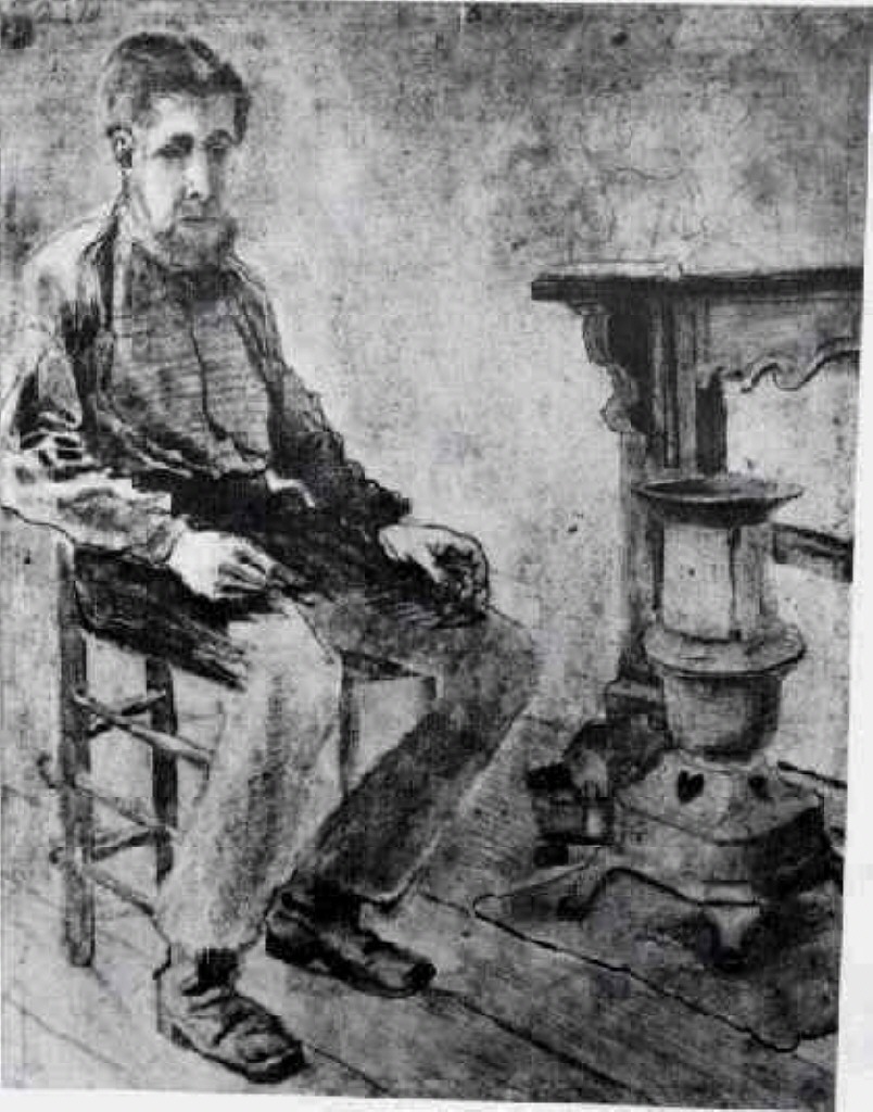 Man Sitting by the Stove The Pauper (1882) Vincent van Gogh tablo - Dekolata