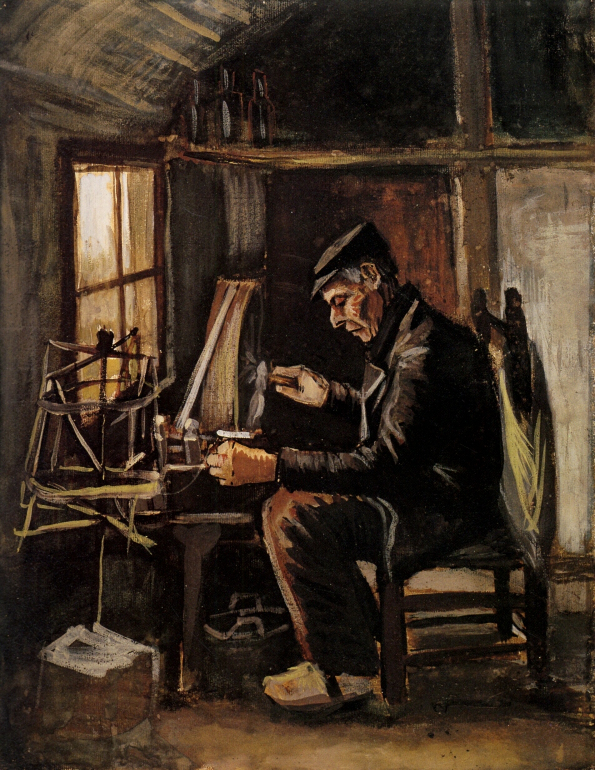 Man Winding Yarn (1884) Vincent van Gogh tablo - Dekolata
