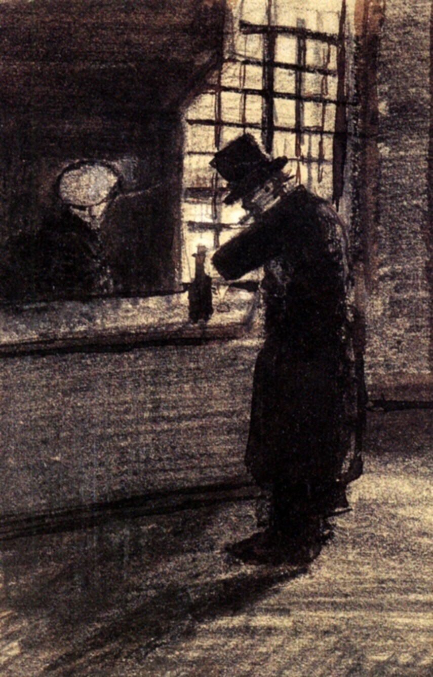 Man in a Village Inn (1883) – Vincent van Gogh Tablo