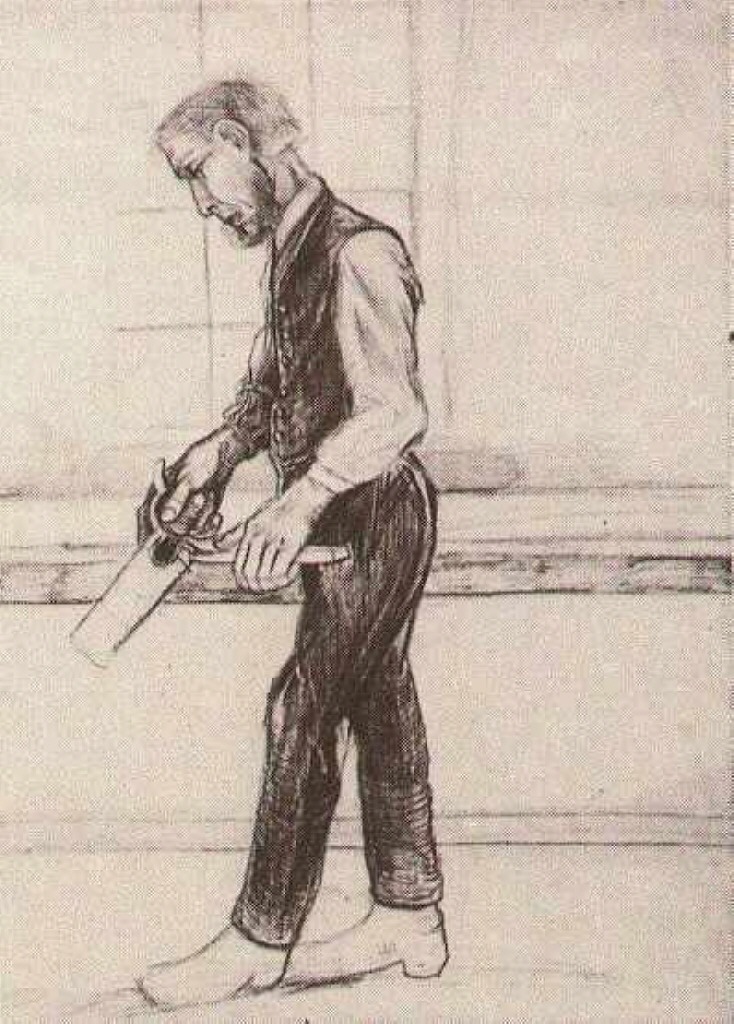 Man with Saw (1881) Vincent van Gogh tablo - Dekolata