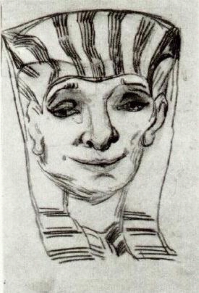 Mask of an Egyptian Mummy (1889) Vincent van Gogh tablo - Dekolata