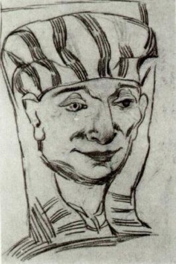 Mask of an Egyptian Mummy 2 (1889) Vincent van Gogh tablo - Dekolata