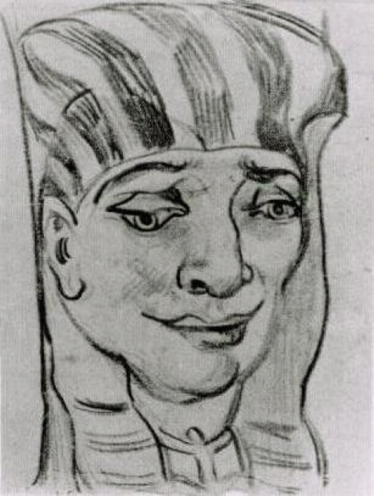 Mask of an Egyptian Mummy 4 (1889) Vincent van Gogh tablo - Dekolata