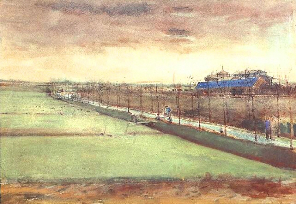 Meadows near Rijswijk and the Schenkweg (1882) Vincent van Gogh tablo - Dekolata