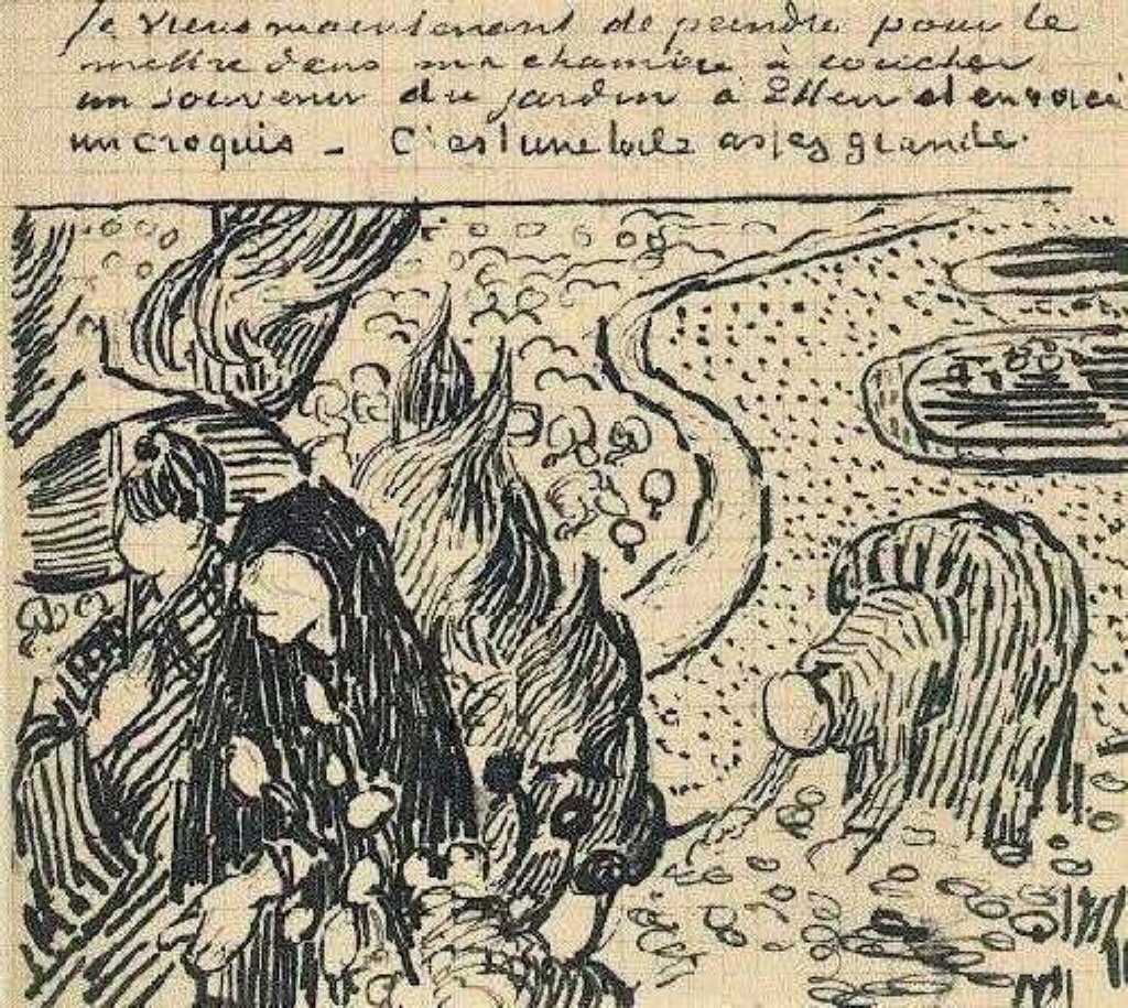 Memory of the Garden at Etten (1888) Vincent van Gogh tablo - Dekolata