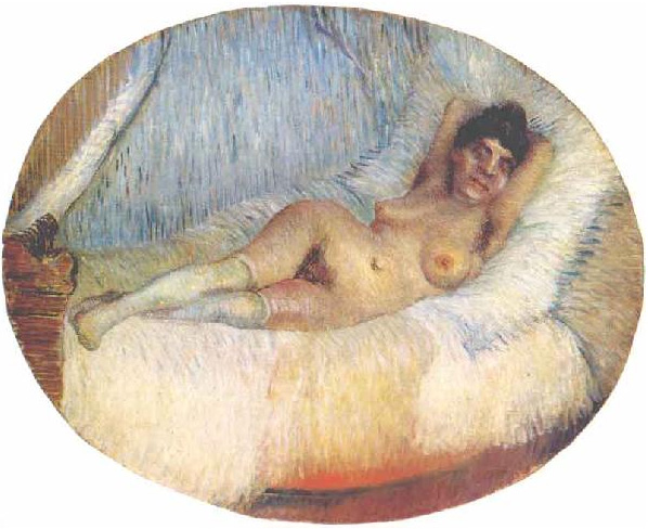 Nude Woman on a Bed (1887) Vincent van Gogh tablo - Dekolata