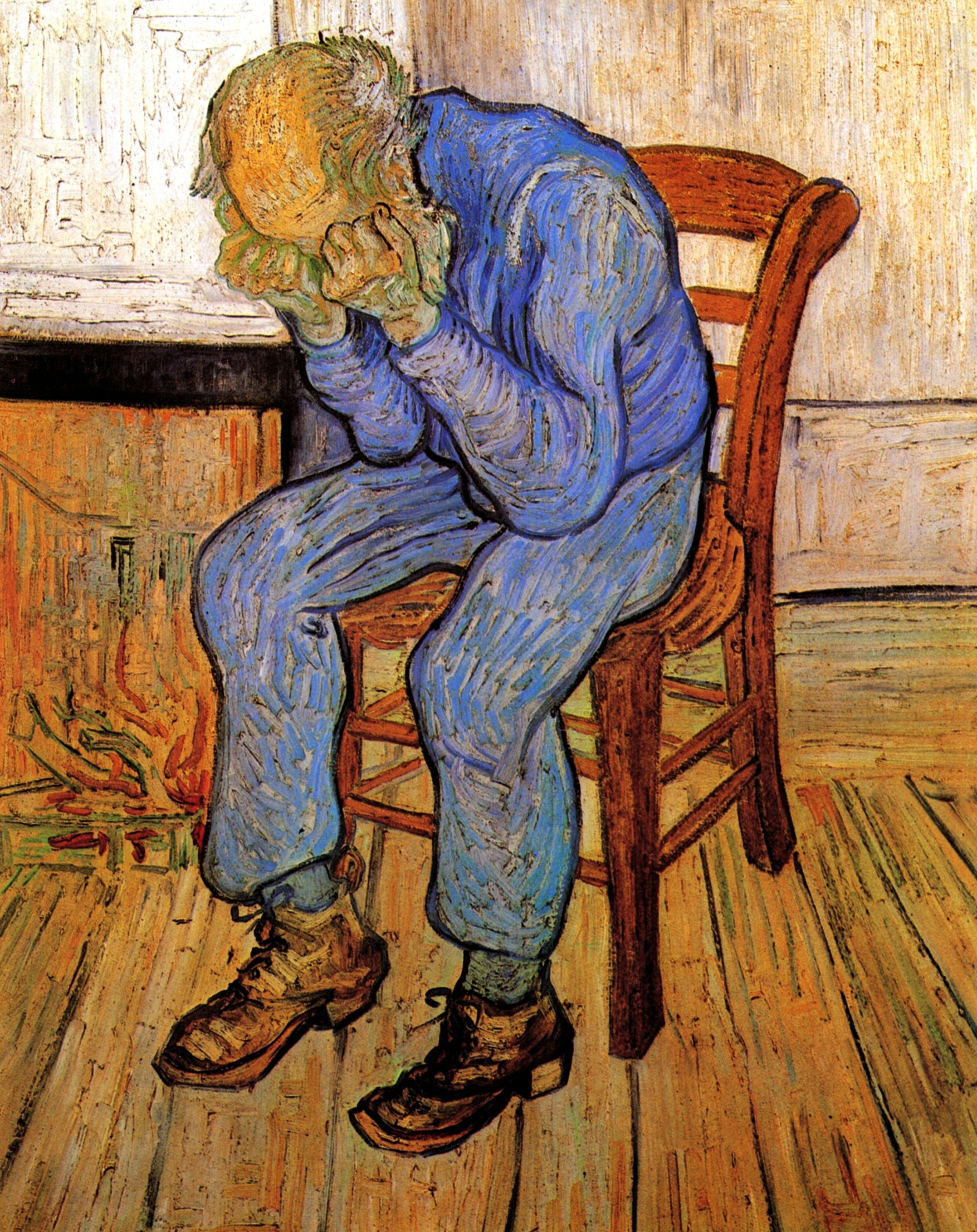 Old Man in Sorrow (On the Threshold of Eternity) (1890) Vincent van Gogh tablo - Dekolata
