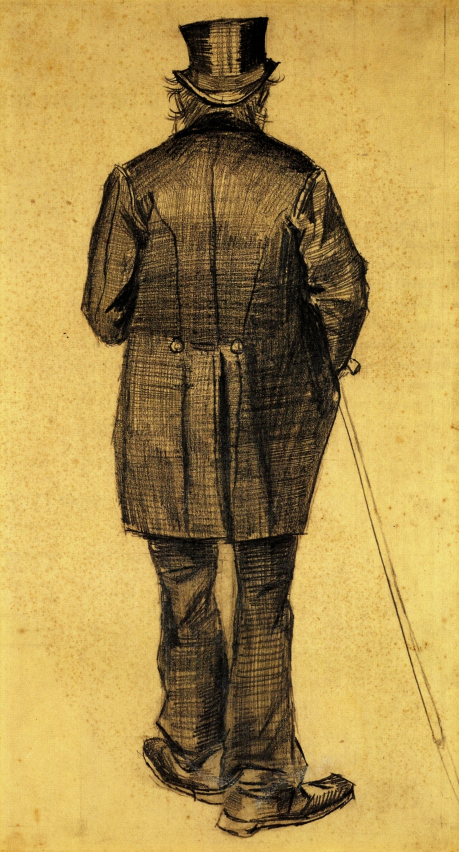 Old Man in a Tail coat (1882) Vincent van Gogh tablo - Dekolata