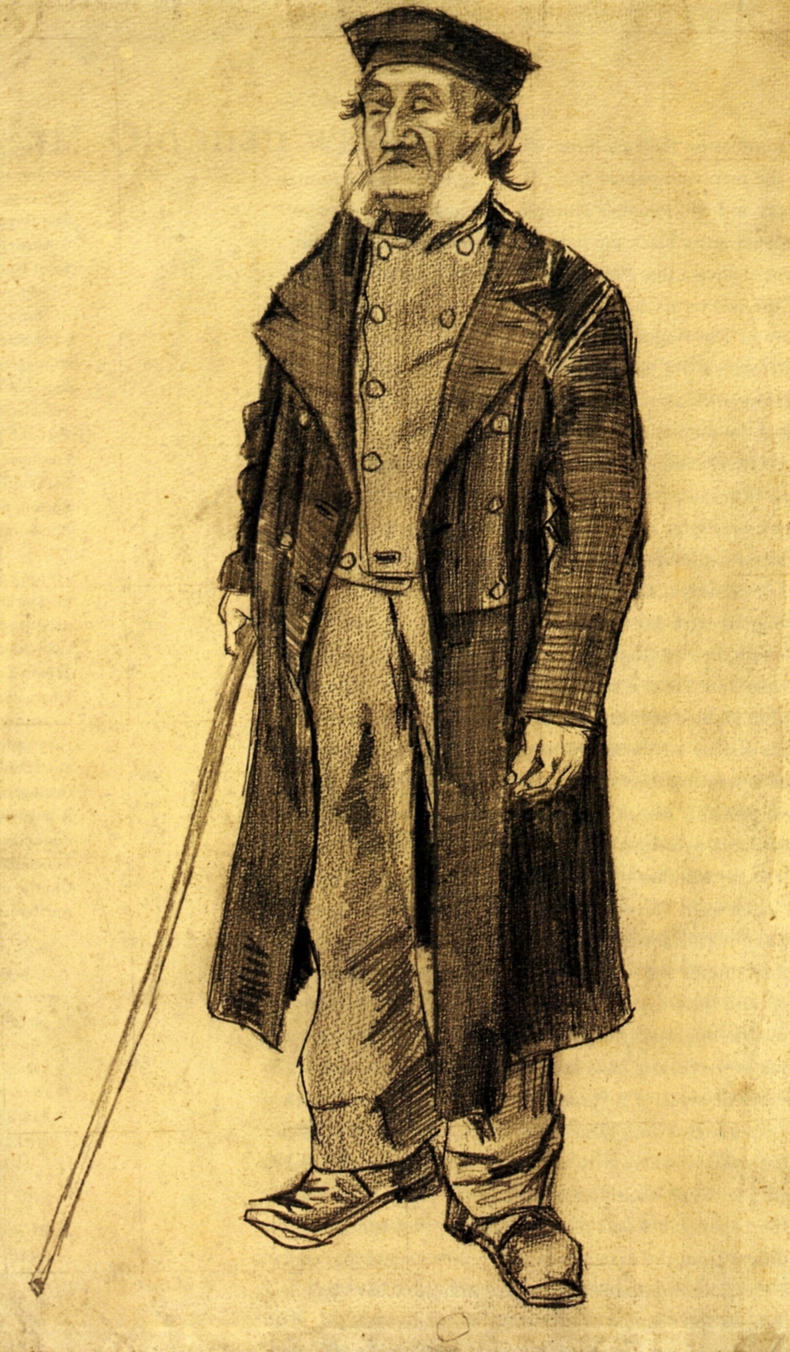 Old Man with a Stick (1882) Vincent van Gogh tablo - Dekolata
