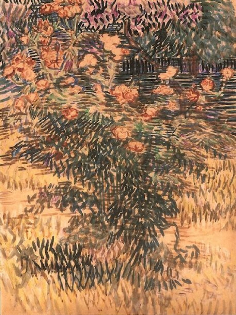 Oleanders, the Hospital Garden at Saint Remy (1889) Vincent van Gogh tablo - Dekolata