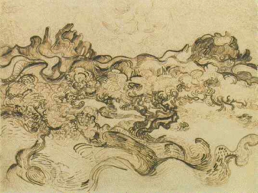 Olive Trees in a Mountain Landscape (1889) Vincent van Gogh tablo - Dekolata