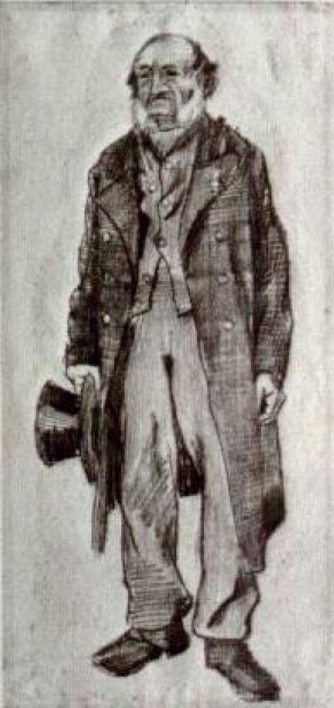 Orphan Man Holding Top Hat in his Hand (1882) – Vincent van Gogh Tablo