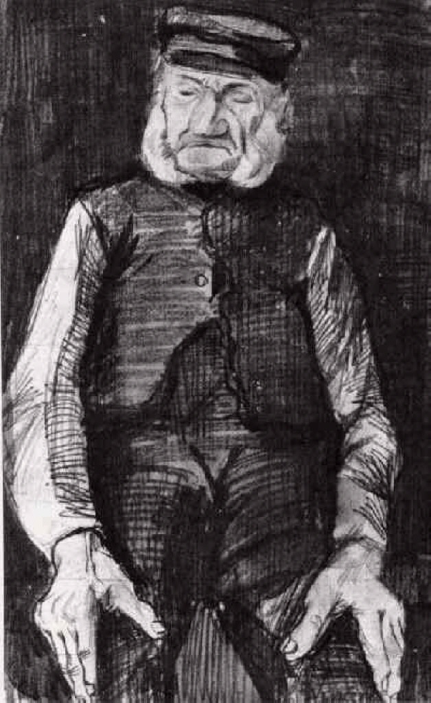 Orphan Man with Cap, Half Length (1883) Vincent van Gogh tablo - Dekolata