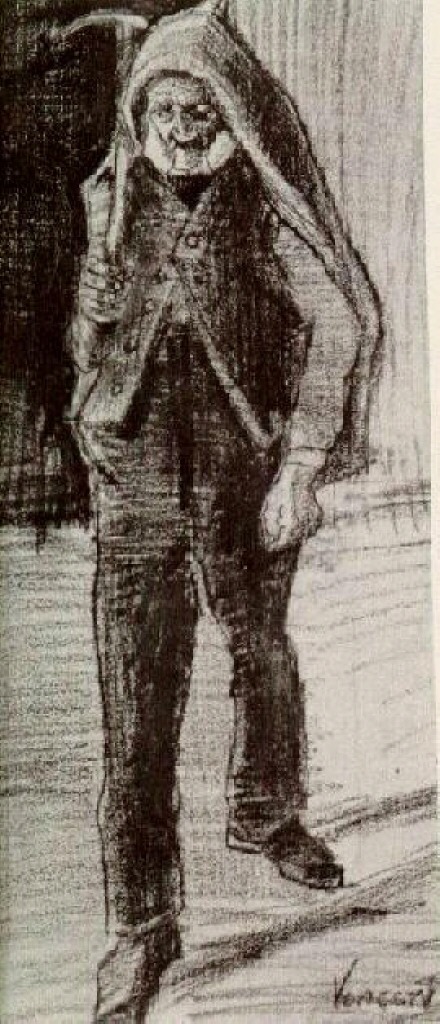 Orphan Man with Pickax on his Shoulder (1883) Vincent van Gogh tablo - Dekolata
