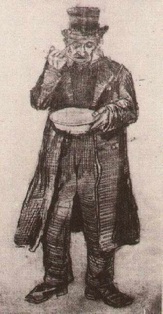 Orphan Man with Top Hat, Eating from a Plate (1882) Vincent van Gogh tablo - Dekolata