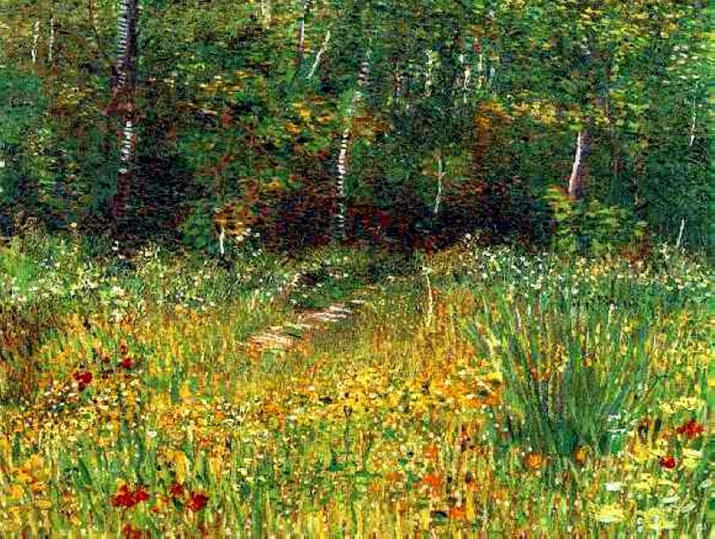Park at Asnieres in Spring (1887) Vincent van Gogh tablo - Dekolata