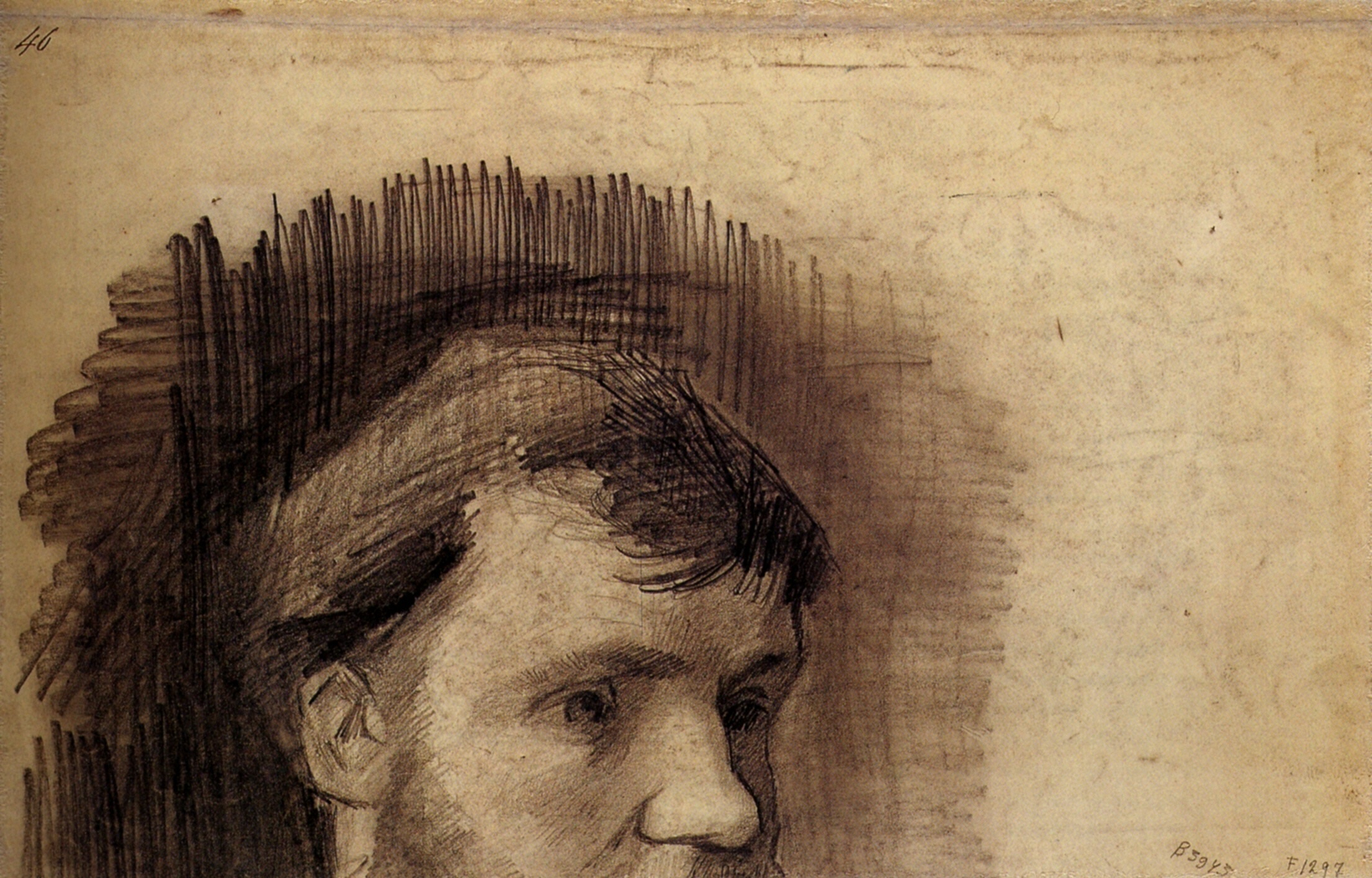 Part of a Portrait of Anthon van Rappard (1884) Vincent van Gogh tablo - Dekolata
