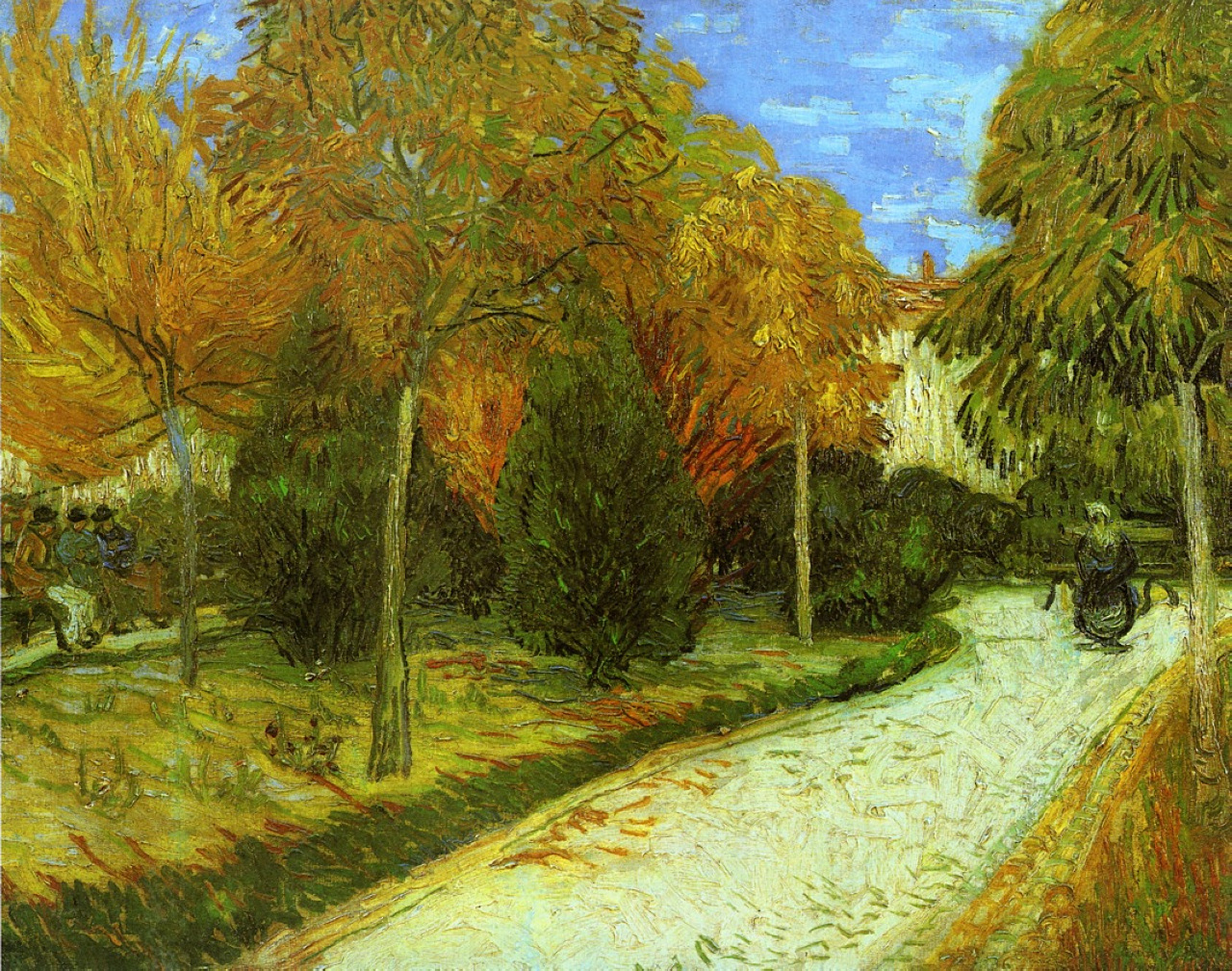 Path in the Park at Arles (1888) Vincent van Gogh tablo - Dekolata